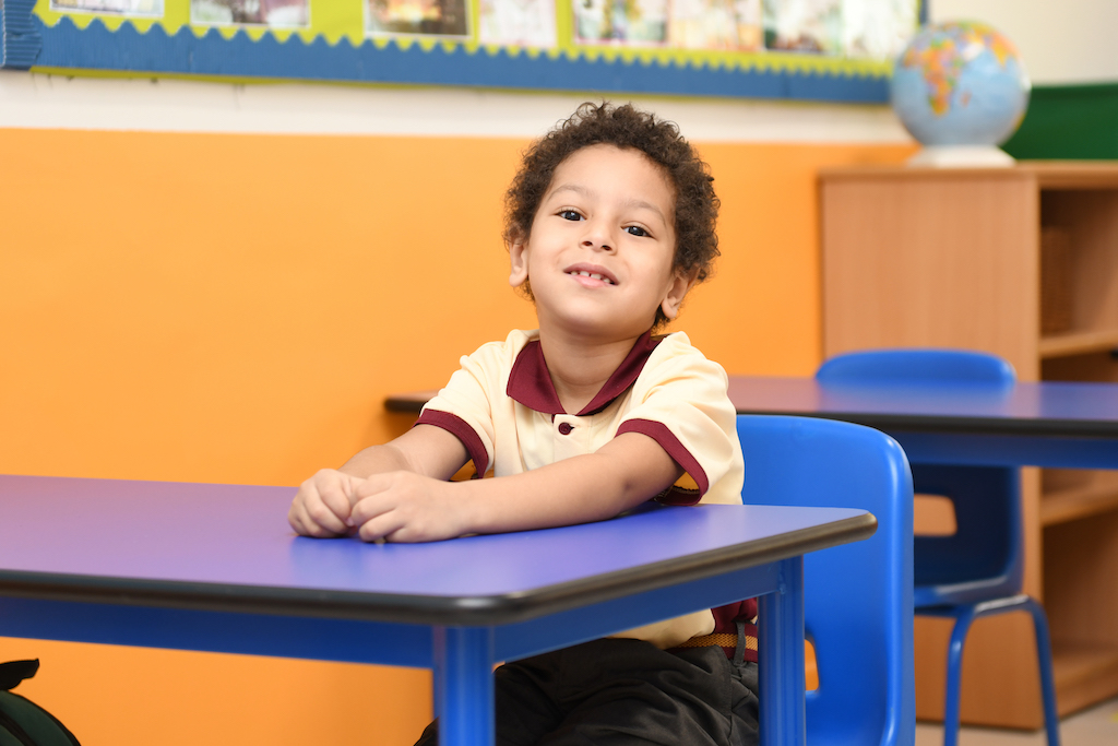 Boy in Classroom