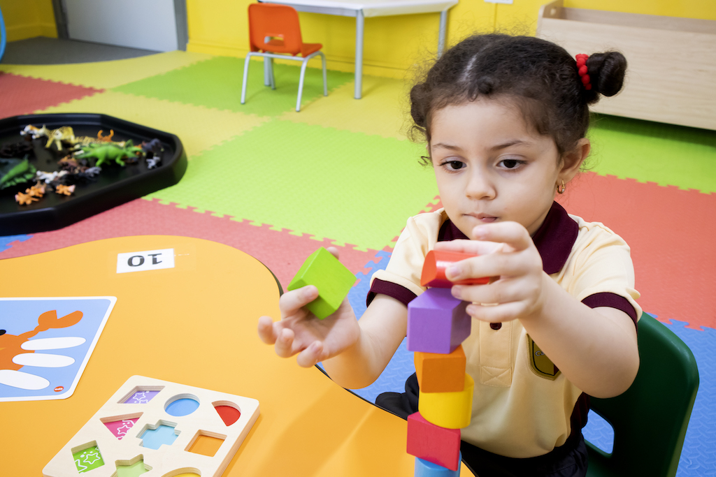 Girl with blocks